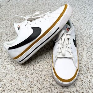 Nike Court Legacy Next Nature Shoes White Black Desert Ochre Sneakers Tennis W 8